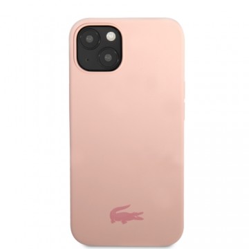 Lacoste Liquid Silicone Glossy Printing Logo Case for iPhone 13 Pink