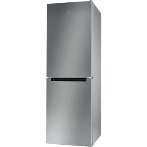 INDESIT Refrigerator LI7 S2E S Energy efficiency class E Free standing Combi Height 176.3 cm Fridge net capacity 197 L Freezer net capacity 111 L 39 dB Silver image 1