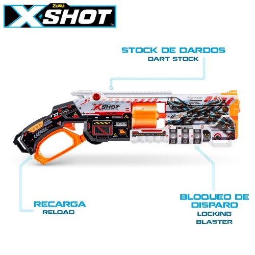 Pistole ar 16  porol. šautriņām līdz 30 m X-Shot Skins Lock Blaster ZURU 8 g+ CB47144 image 3