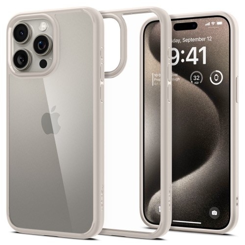 OEM Case SPIGEN Ultra Hybrid  ACS07214 for Iphone 15 Pro - Natural Titanum image 1