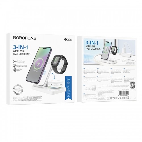 OEM Borofone Wireless induction charger BQ26 Best 3 in 1 15W white image 5