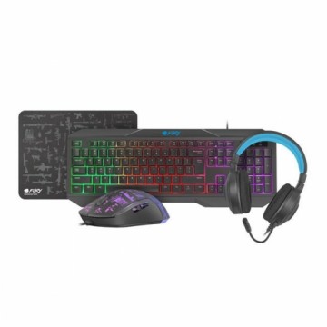 Клавиатура и мышь Natec NFU-1674 Qwerty US Чёрный RGB