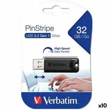 USВ-флешь память Verbatim Pinstripe Чёрный 32 GB