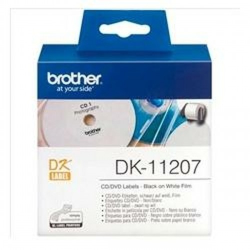 Этикетки для принтера Brother DK-11207 CD/DVD ø 58 mm Черный/Белый image 2