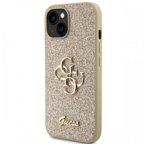Guess GUHCP15MHG4SGD iPhone 15 Plus | 14 Plus 6.7" złoty|gold hardcase Glitter Script Big 4G image 2