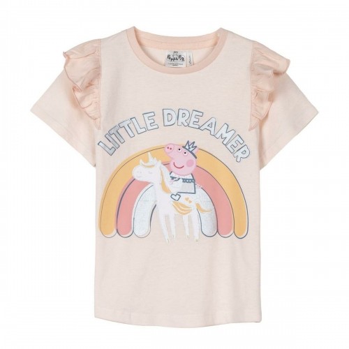 Krekls ar Īsām Piedurknēm Bērniem Peppa Pig Gaiši Rozā image 1