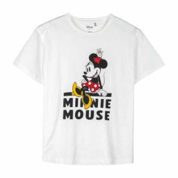 Krekls ar Īsām Piedurknēm Bērniem Minnie Mouse Balts