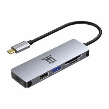 USB-разветвитель Maillon Technologique MTHUB5 USB USB-C USB 3.0 MicroSD USB 3.2 USB-C 3.2 Gen 2 (3.1 Gen 2) USB-A 3.2