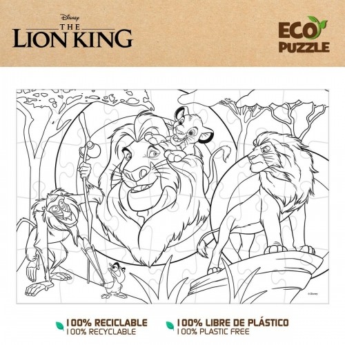 Puzle Bērniem The Lion King Abpusējs 24 Daudzums 70 x 1,5 x 50 cm (12 gb.) image 5