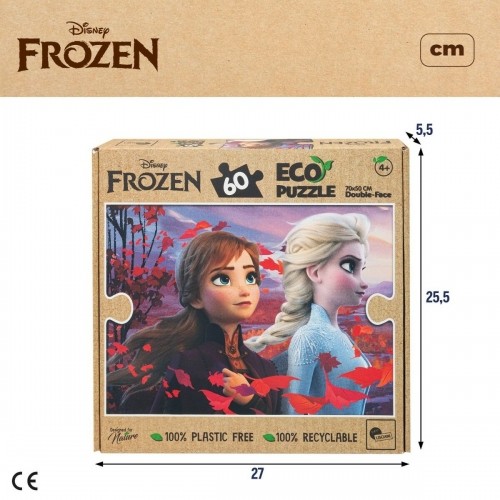 Puzle Bērniem Frozen Abpusējs 60 Daudzums 70 x 1,5 x 50 cm (12 gb.) image 2