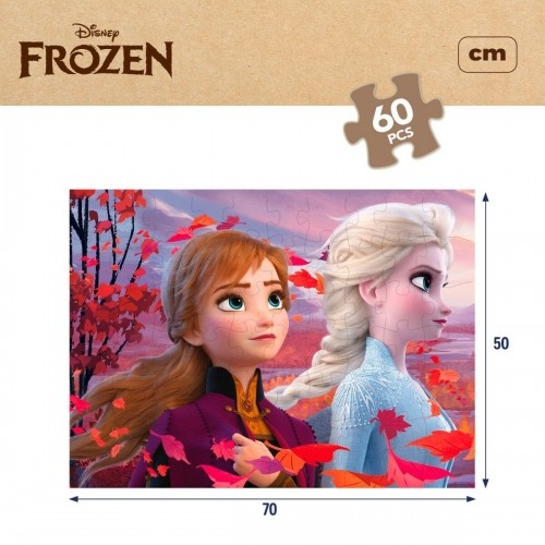 Puzle Bērniem Frozen Abpusējs 60 Daudzums 70 x 1,5 x 50 cm (12 gb.) image 3