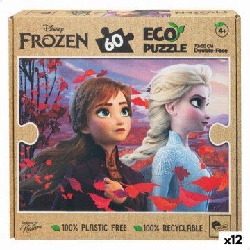 Детский паззл Frozen Двухстороннее 60 Предметы 70 x 1,5 x 50 cm (12 штук)