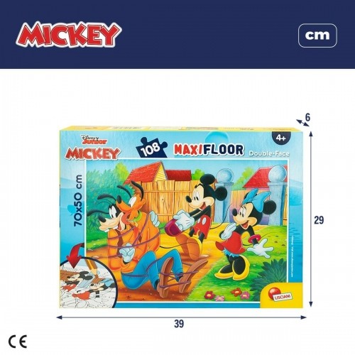 Детский паззл Mickey Mouse Двухстороннее 108 Предметы 70 x 1,5 x 50 cm (6 штук) image 2