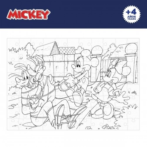 Детский паззл Mickey Mouse Двухстороннее 108 Предметы 70 x 1,5 x 50 cm (6 штук) image 4