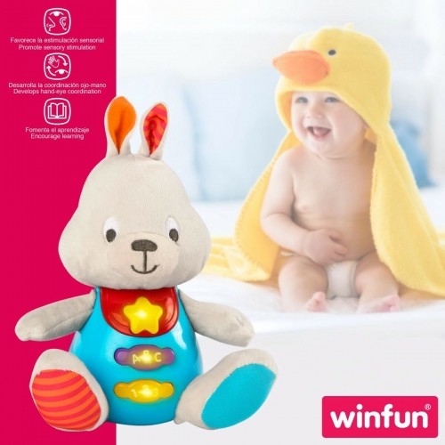 Плюшевая игрушка, издающая звуки Winfun Кролик 17 x 17,5 x 10 cm (6 штук) image 3