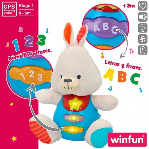 Плюшевая игрушка, издающая звуки Winfun Кролик 17 x 17,5 x 10 cm (6 штук) image 4