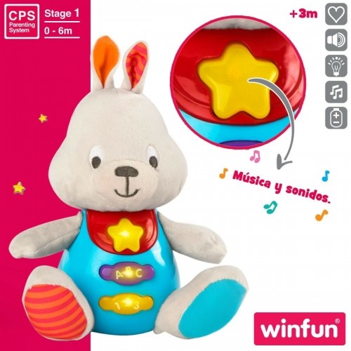 Плюшевая игрушка, издающая звуки Winfun Кролик 17 x 17,5 x 10 cm (6 штук) image 5