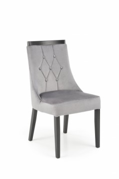 Halmar ROYAL chair, black / grey Monolith 85