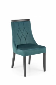 Halmar ROYAL chair, black / dark green Monolith 37
