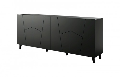 Halmar ETNA chest of drawers black mat/ black mat image 3