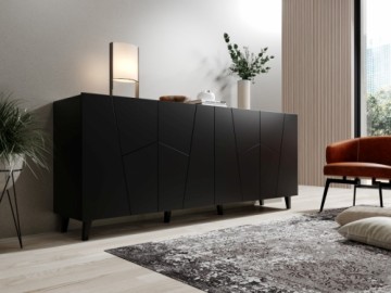 Halmar ETNA chest of drawers black mat/ black mat