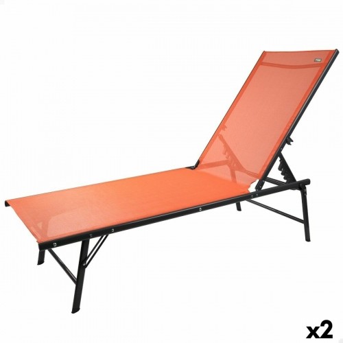 Atzveltnes krēsls Aktive Oranžs 180 x 35 x 49 cm (2 gb.) image 1