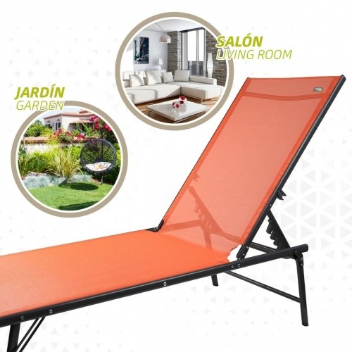 Atzveltnes krēsls Aktive Oranžs 180 x 35 x 49 cm (2 gb.) image 3