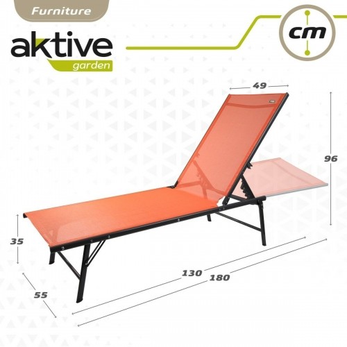 Atzveltnes krēsls Aktive Oranžs 180 x 35 x 49 cm (2 gb.) image 4