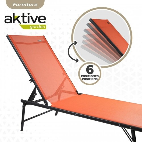 Atzveltnes krēsls Aktive Oranžs 180 x 35 x 49 cm (2 gb.) image 5