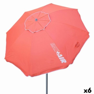 Пляжный зонт Aktive UV50 Ø 200 cm Korāļi Poliesters Alumīnijs 200 x 198 x 200 cm (6 gb.)