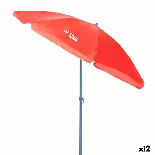 Пляжный зонт Aktive UV50 Ø 180 cm Korāļi Poliesters Alumīnijs 180 x 187 x 180 cm (12 gb.) image 1