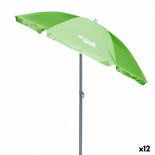 Пляжный зонт Aktive UV50 Ø 180 cm Zaļš Poliesters Alumīnijs 180 x 187 x 180 cm (12 gb.) image 1