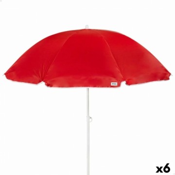 Пляжный зонт Aktive UV50 Ø 220 cm полиэстер Металл 220 x 209 x 220 cm (6 штук)