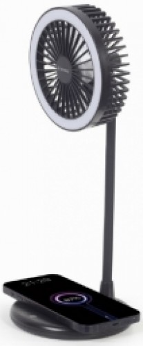 Ventilators Gembird Desktop Fan with Lamp and Wireless Charger image 1