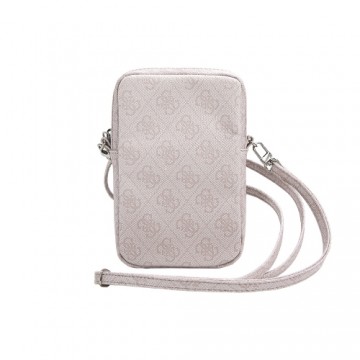 Guess PU 4G Triangle Logo Wallet Phone Bag Zipper Pink