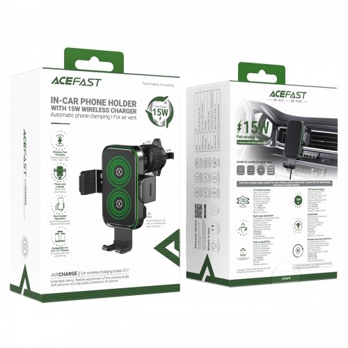 Acefast D17 car holder with inductive charger - black image 5