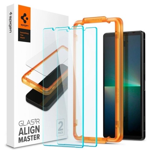 TEMPERED GLASS Spigen ALM GLAS.TR 2-PACK SONY XPERIA 5 V CLEAR image 1