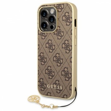 Guess 4G Charms Case for iPhone 14 Pro Max Brown