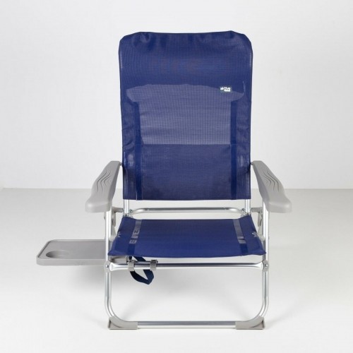 Pludmales krēsls Aktive Slim Locīšana Tumši Zils 47 x 89 x 57 cm (2 gb.) image 3