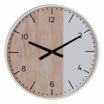 Bigbuy Home Настенное часы Белый Натуральный Деревянный 60 x 60 x 5,5 cm