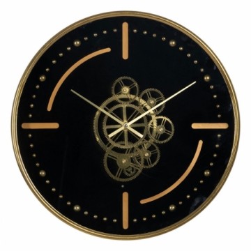 Bigbuy Home Настенное часы Чёрный Позолоченный Железо 46 x 7 x 46 cm