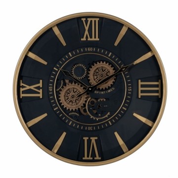 Bigbuy Home Настенное часы Чёрный Позолоченный Стеклянный Железо 59 x 8,5 x 59 cm (3 штук)