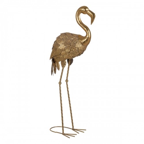Bigbuy Home Dekoratīvās figūriņas Bronza Rozā flamingo 25 x 21 x 85 cm image 1