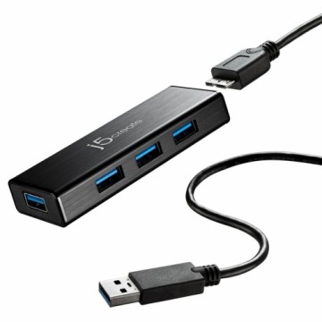 USB-разветвитель j5create JUH340-N Чёрный 3600 W