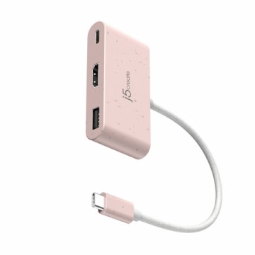 USB-разветвитель j5create JCA379ER-N Розовый