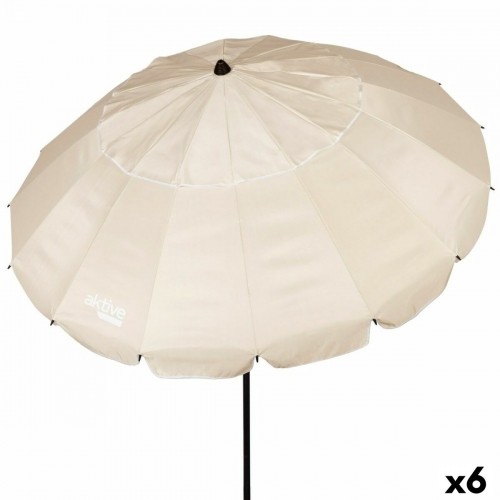 Пляжный зонт Aktive Krēmkrāsa Alumīnijs 240 x 235 x 240 cm (6 gb.) image 1