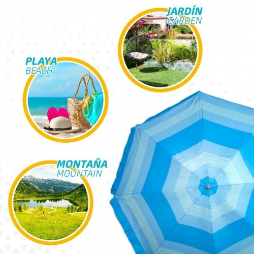 Пляжный зонт Aktive Синий полиэстер 200 x 194,5 x 200 cm (6 штук) image 2