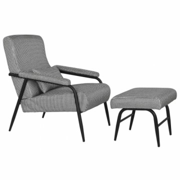 atzveltnes krēsls Home ESPRIT Balts Melns Metāls 72 x 91,5 x 91,5 cm