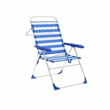Saliekamais Krēsls Marbueno Strīpas Zils Balts 59 x 97 x 61 cm