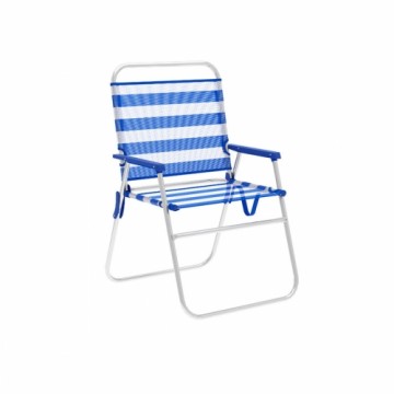 Saliekamais Krēsls Marbueno Strīpas Zils Balts 52 x 80 x 56 cm